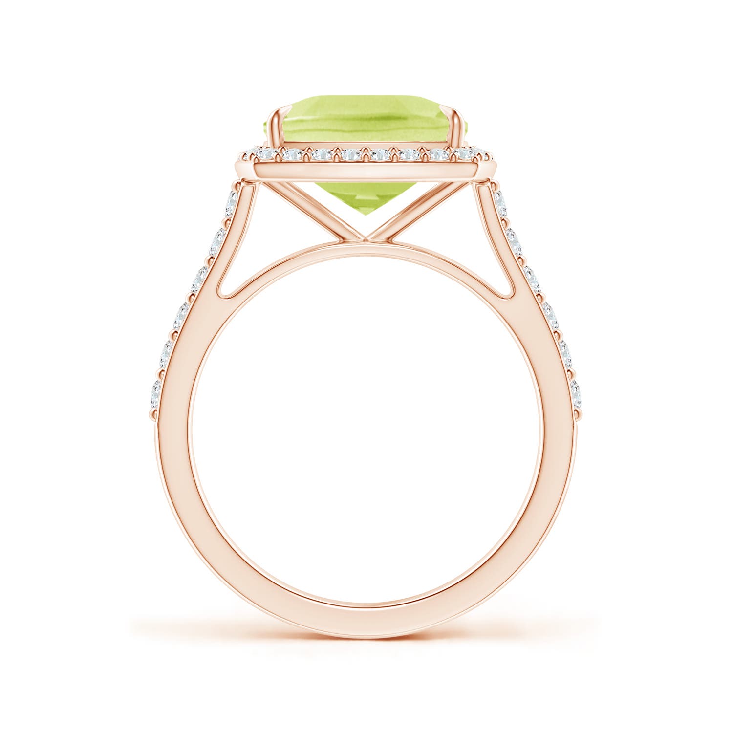 A - Peridot / 3.41 CT / 14 KT Rose Gold