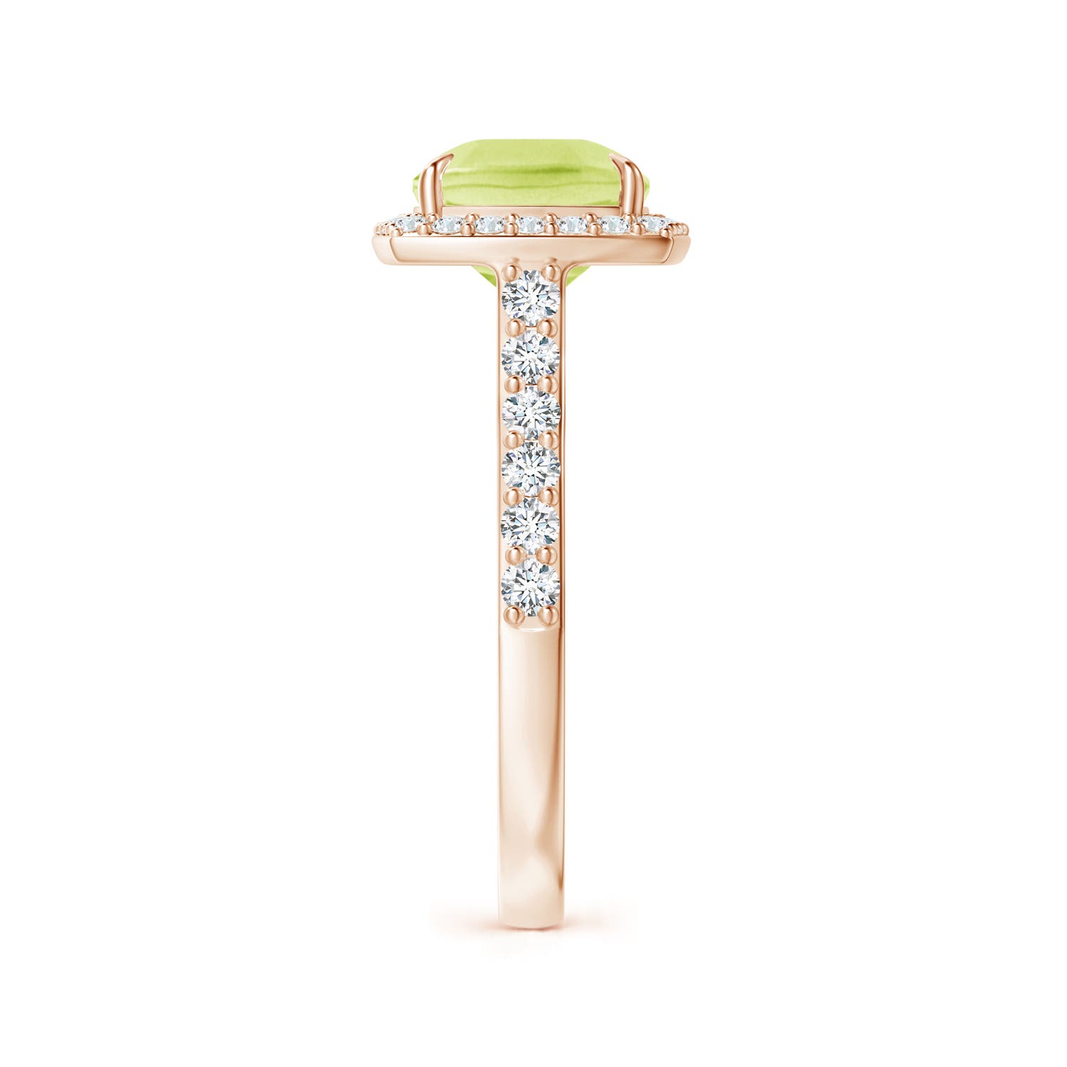 A - Peridot / 3.41 CT / 14 KT Rose Gold