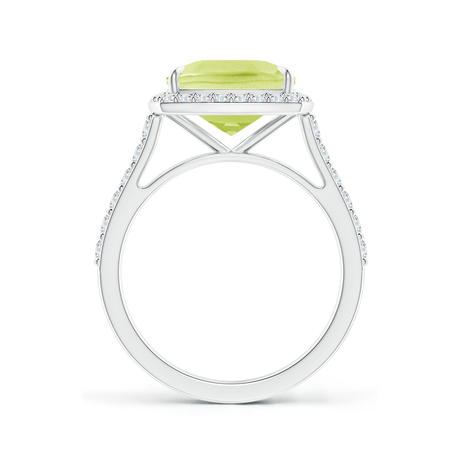 A - Peridot / 3.41 CT / 14 KT White Gold