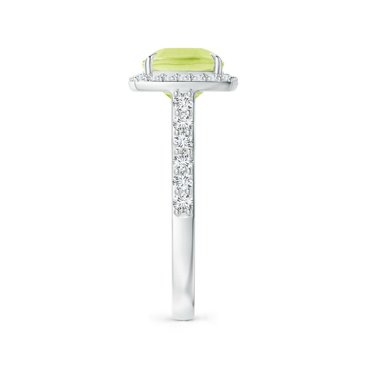 A - Peridot / 3.41 CT / 14 KT White Gold