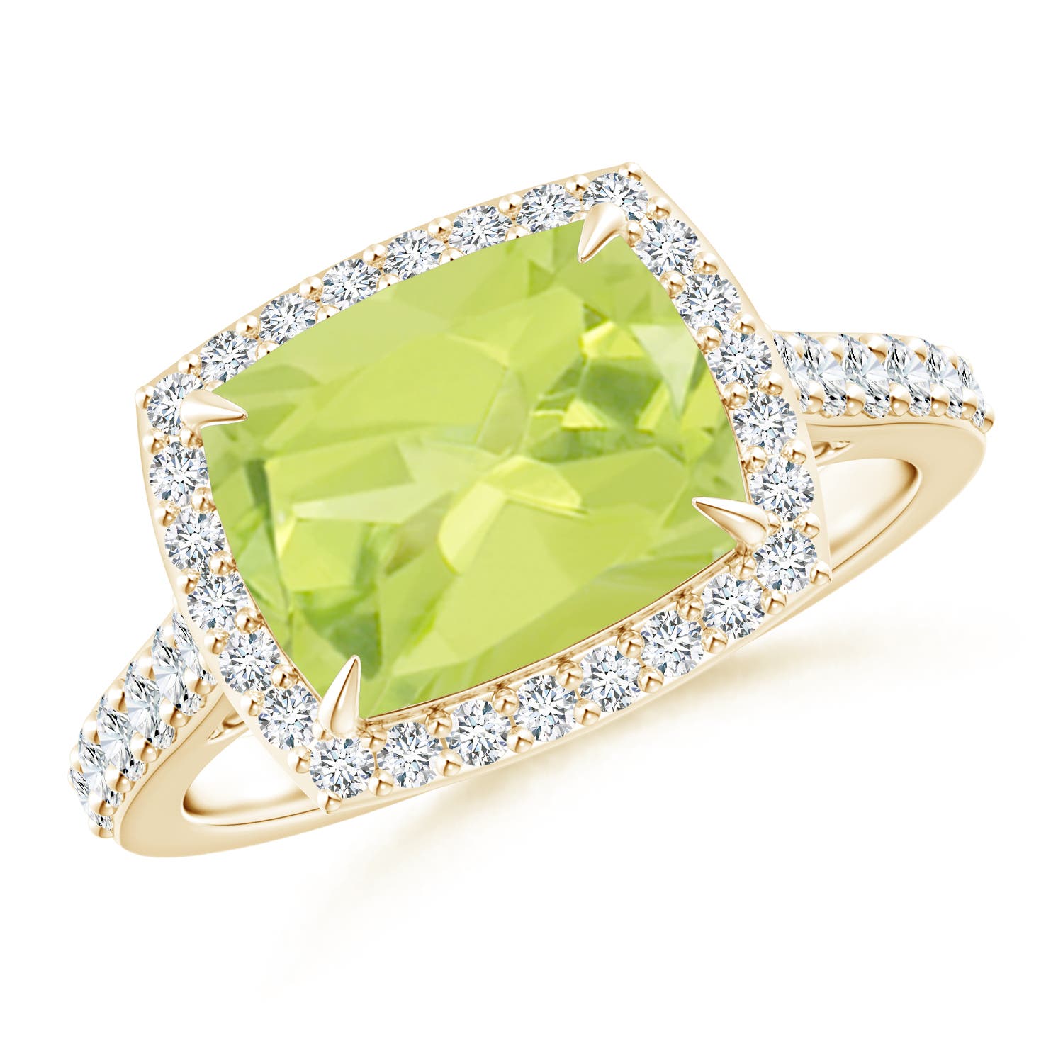 A - Peridot / 3.41 CT / 14 KT Yellow Gold