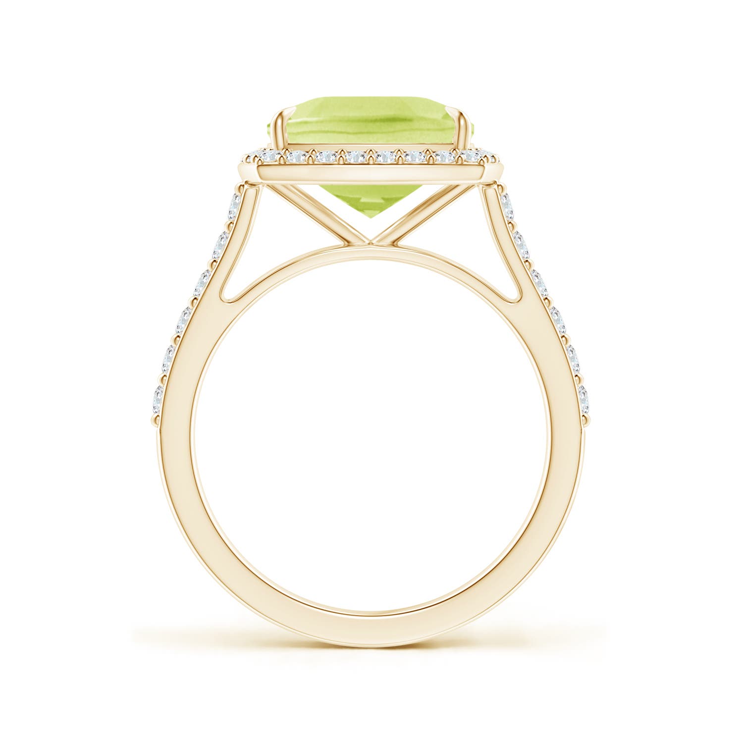 A - Peridot / 3.41 CT / 14 KT Yellow Gold