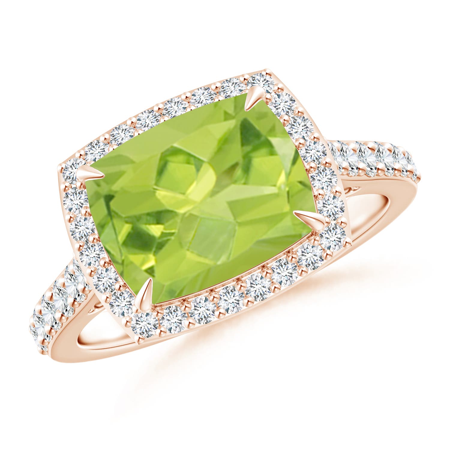 AA - Peridot / 3.41 CT / 14 KT Rose Gold