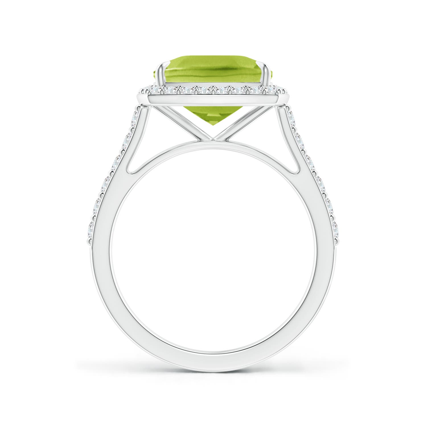 AA - Peridot / 3.41 CT / 14 KT White Gold