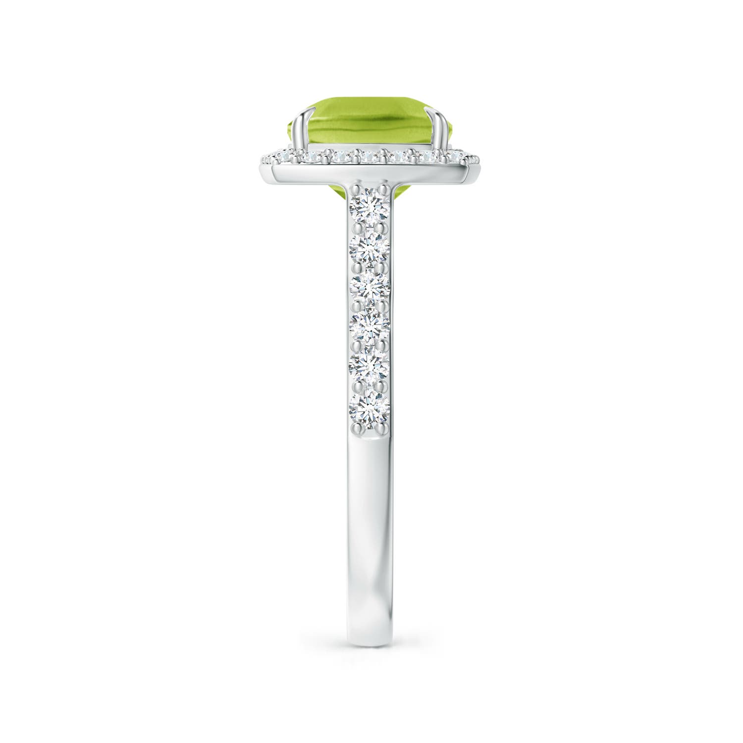 AA - Peridot / 3.41 CT / 14 KT White Gold