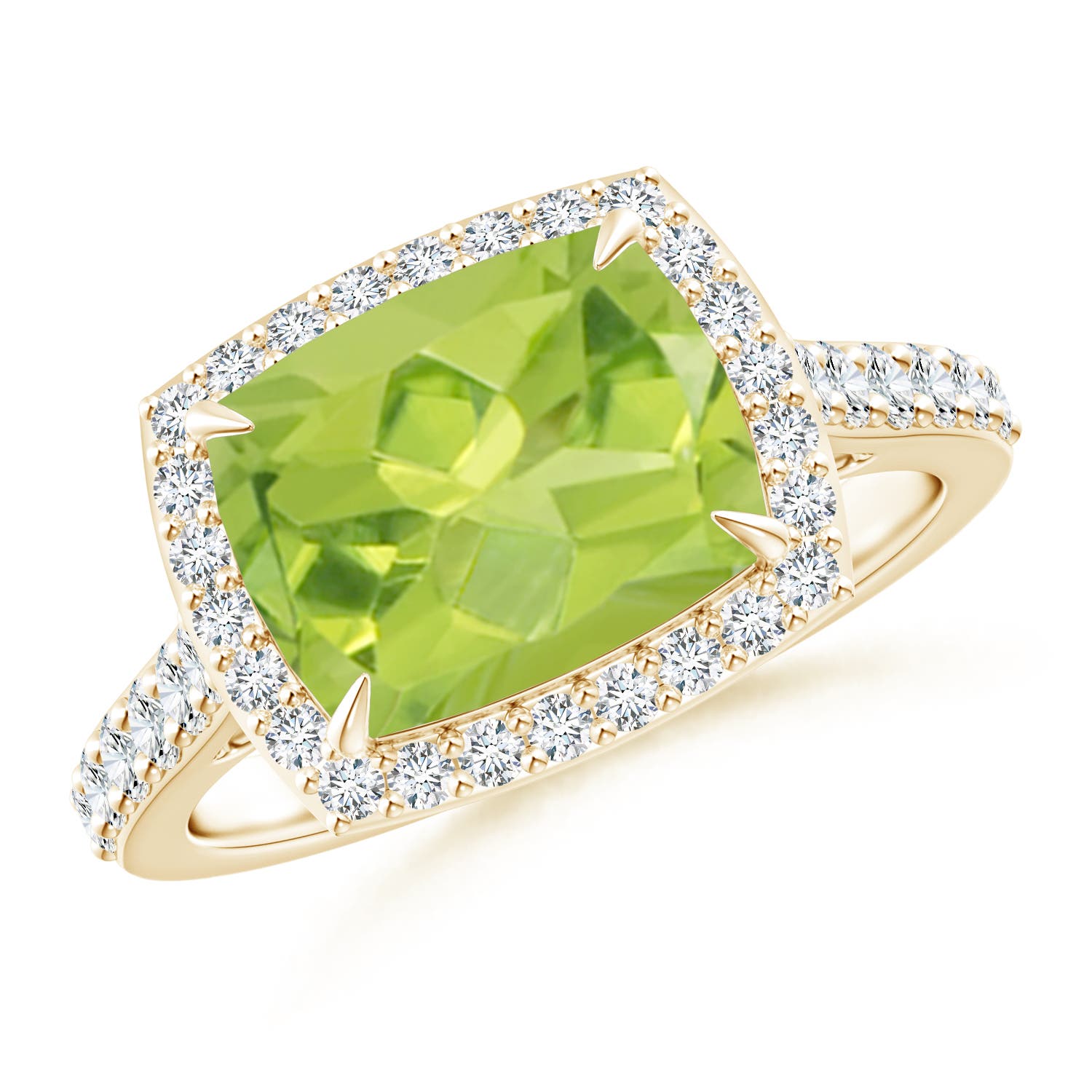 AA - Peridot / 3.41 CT / 14 KT Yellow Gold