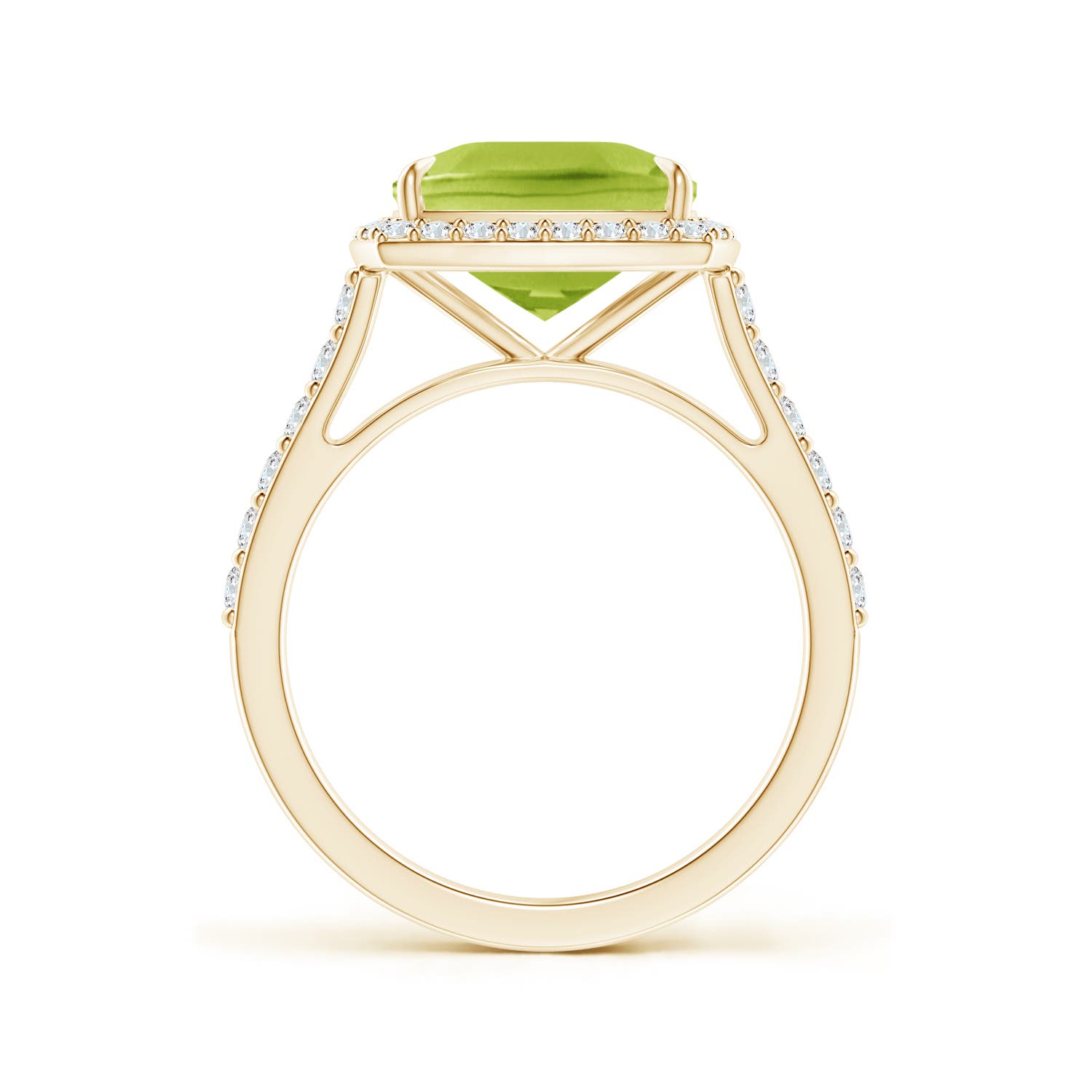 AA - Peridot / 3.41 CT / 14 KT Yellow Gold