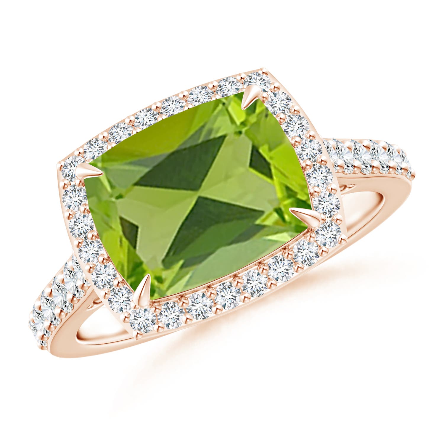 AAA - Peridot / 3.41 CT / 14 KT Rose Gold