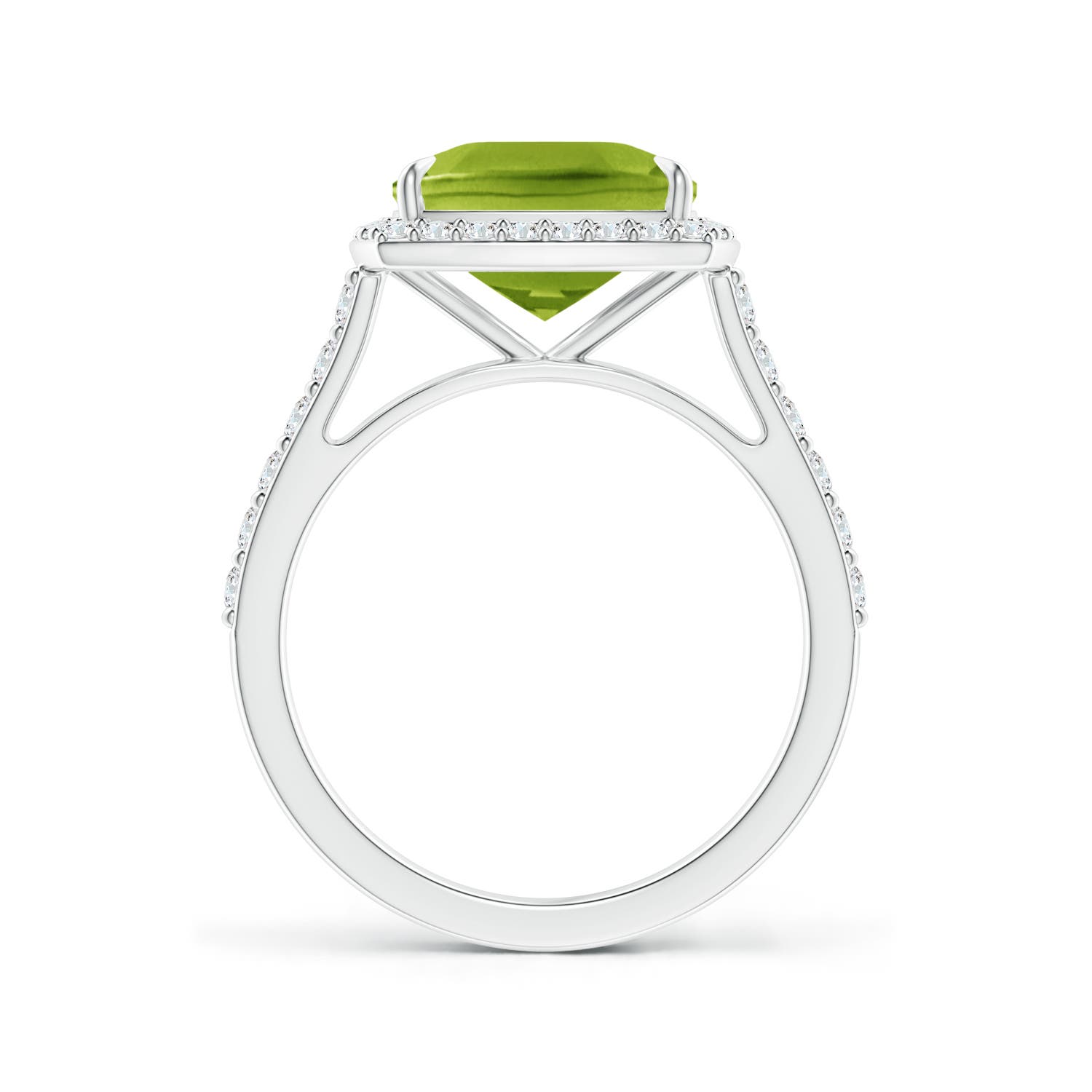 AAA - Peridot / 3.41 CT / 14 KT White Gold