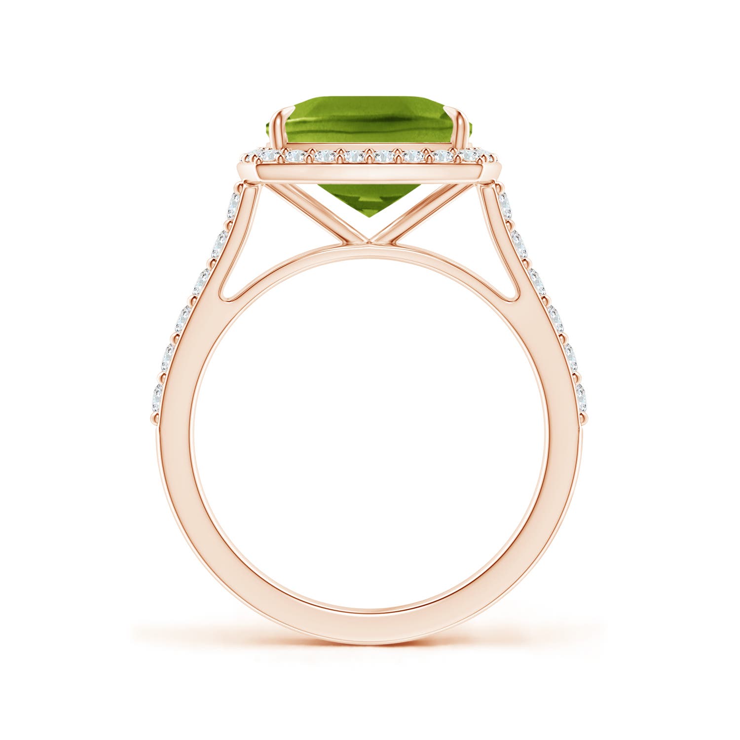 AAAA - Peridot / 3.41 CT / 14 KT Rose Gold