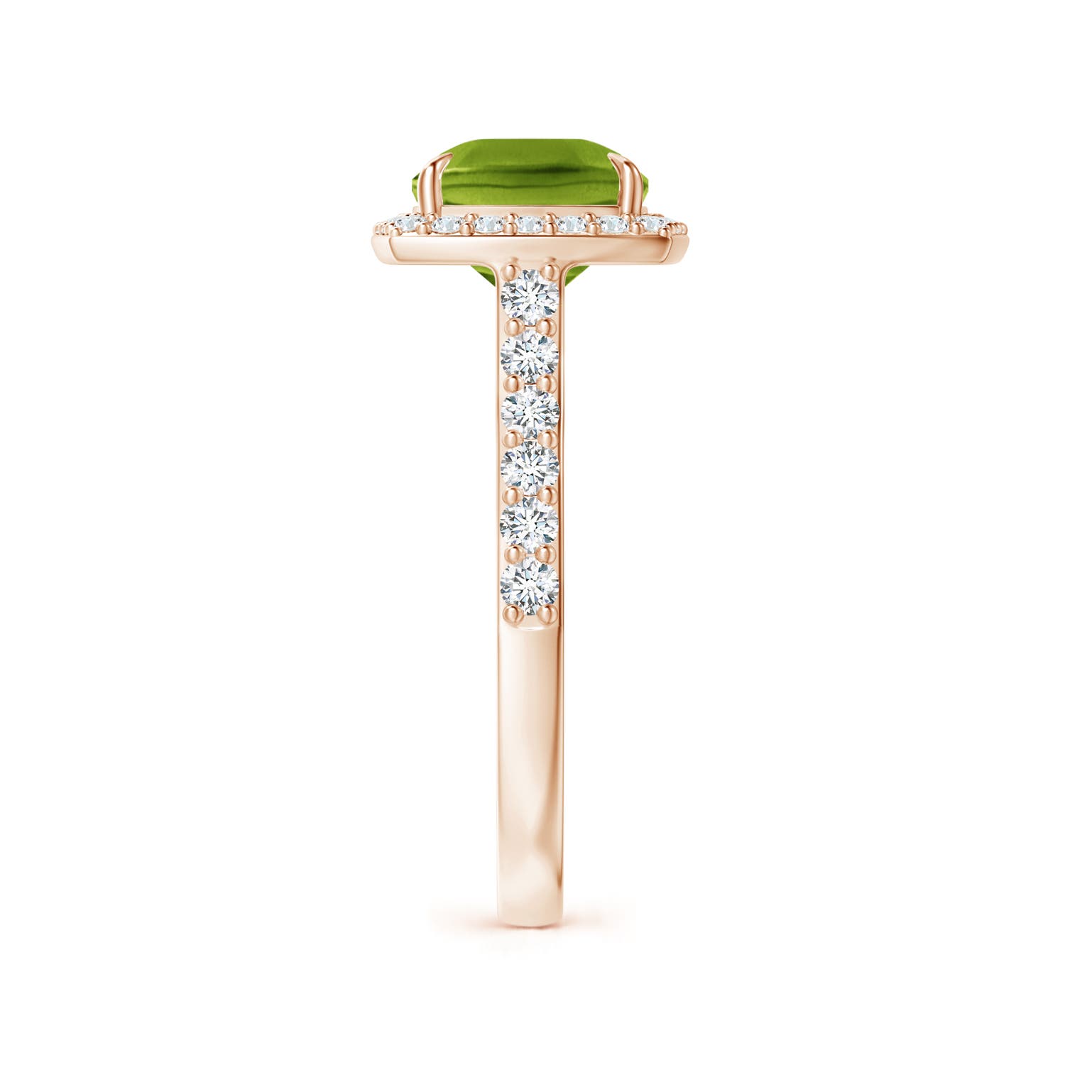 AAAA - Peridot / 3.41 CT / 14 KT Rose Gold