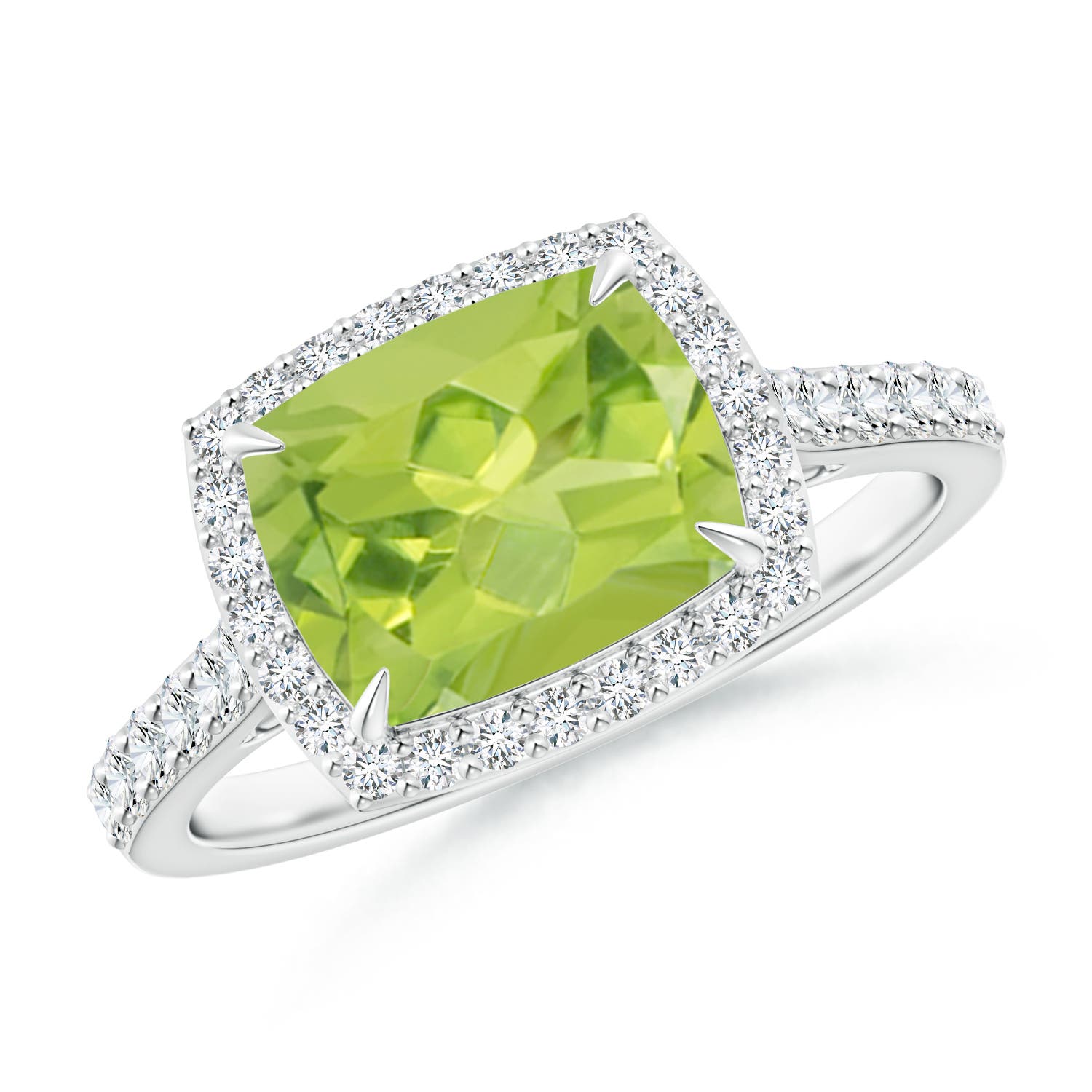 AA - Peridot / 2.51 CT / 14 KT White Gold