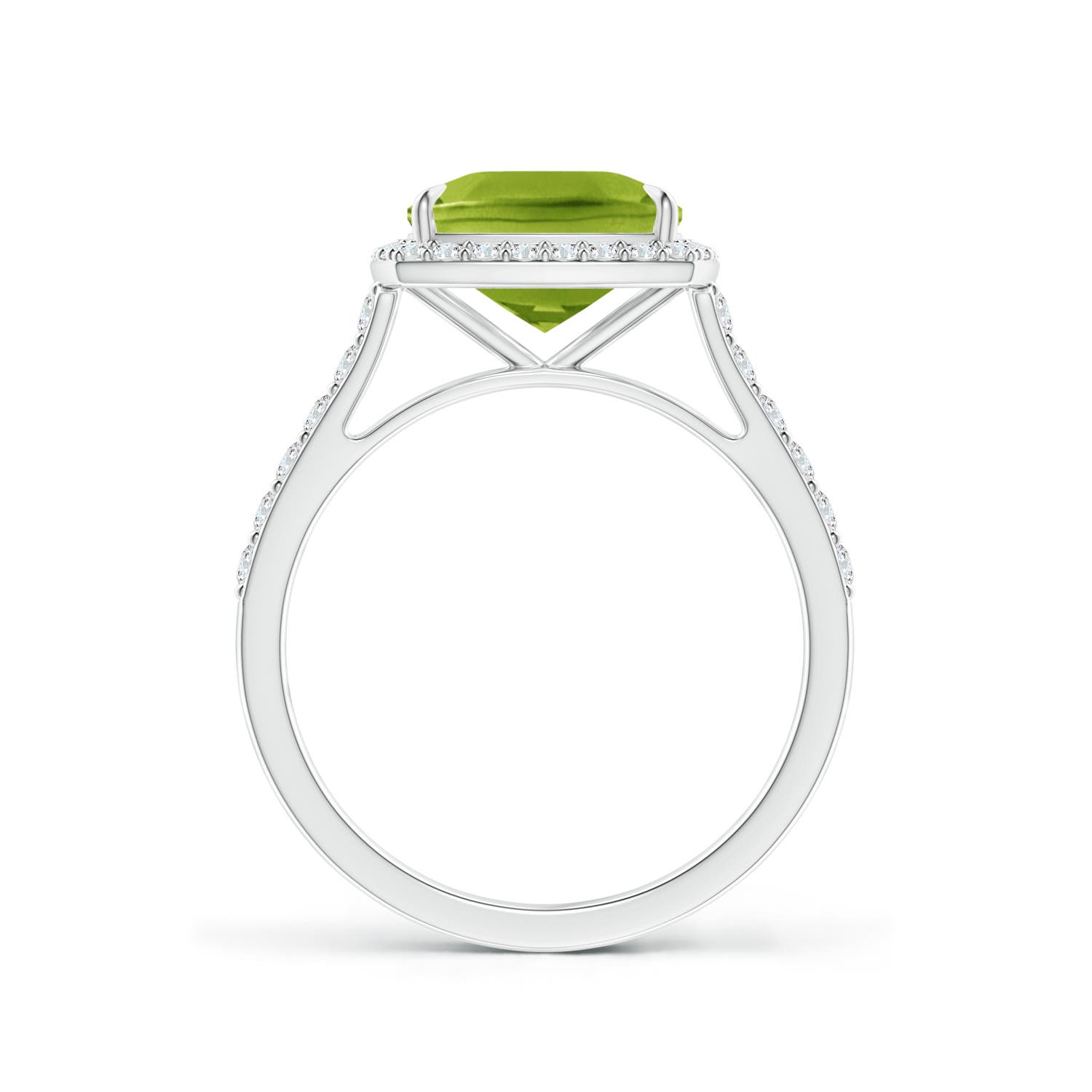 AAA - Peridot / 2.51 CT / 14 KT White Gold