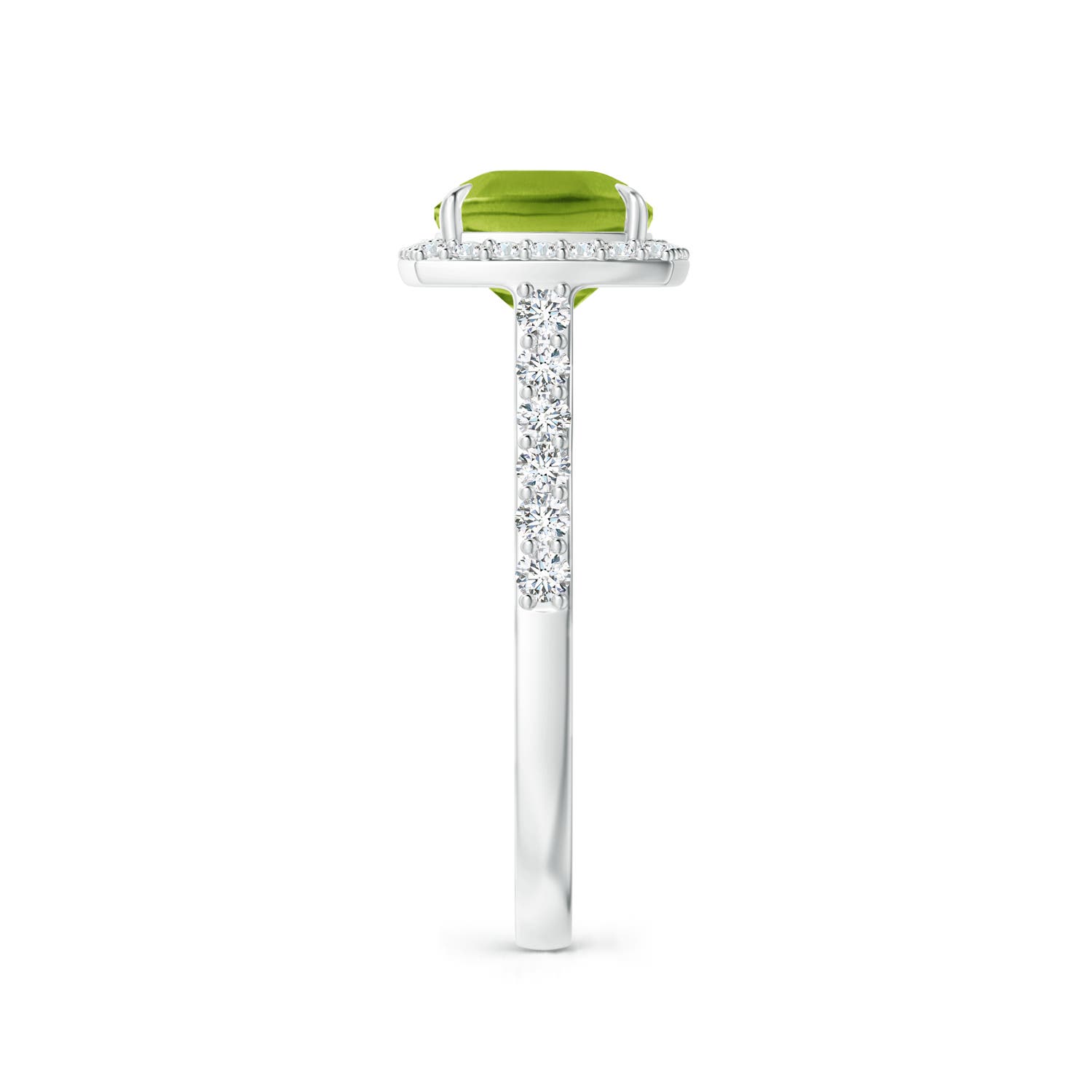 AAA - Peridot / 2.51 CT / 14 KT White Gold