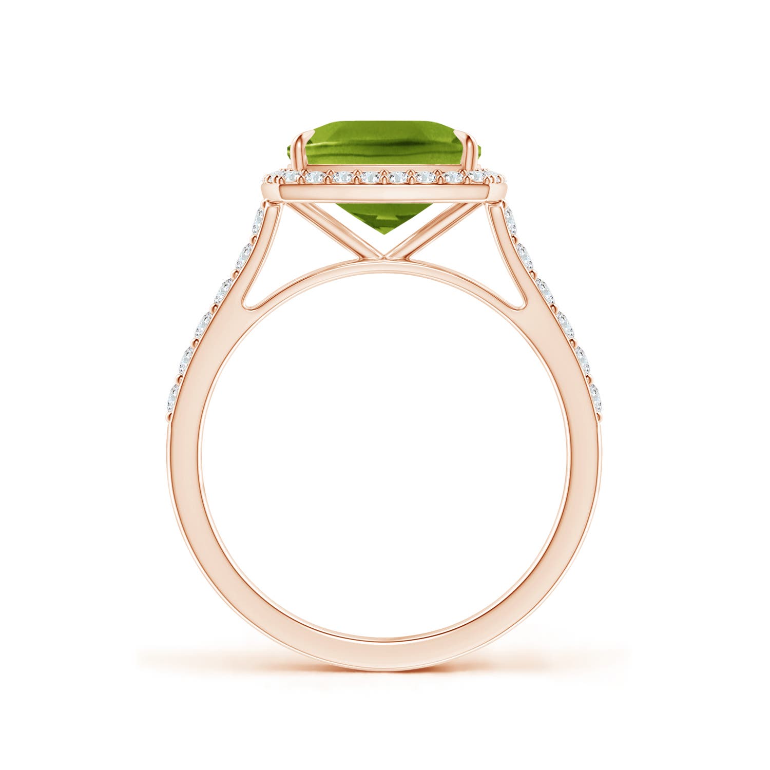 AAAA - Peridot / 2.51 CT / 14 KT Rose Gold