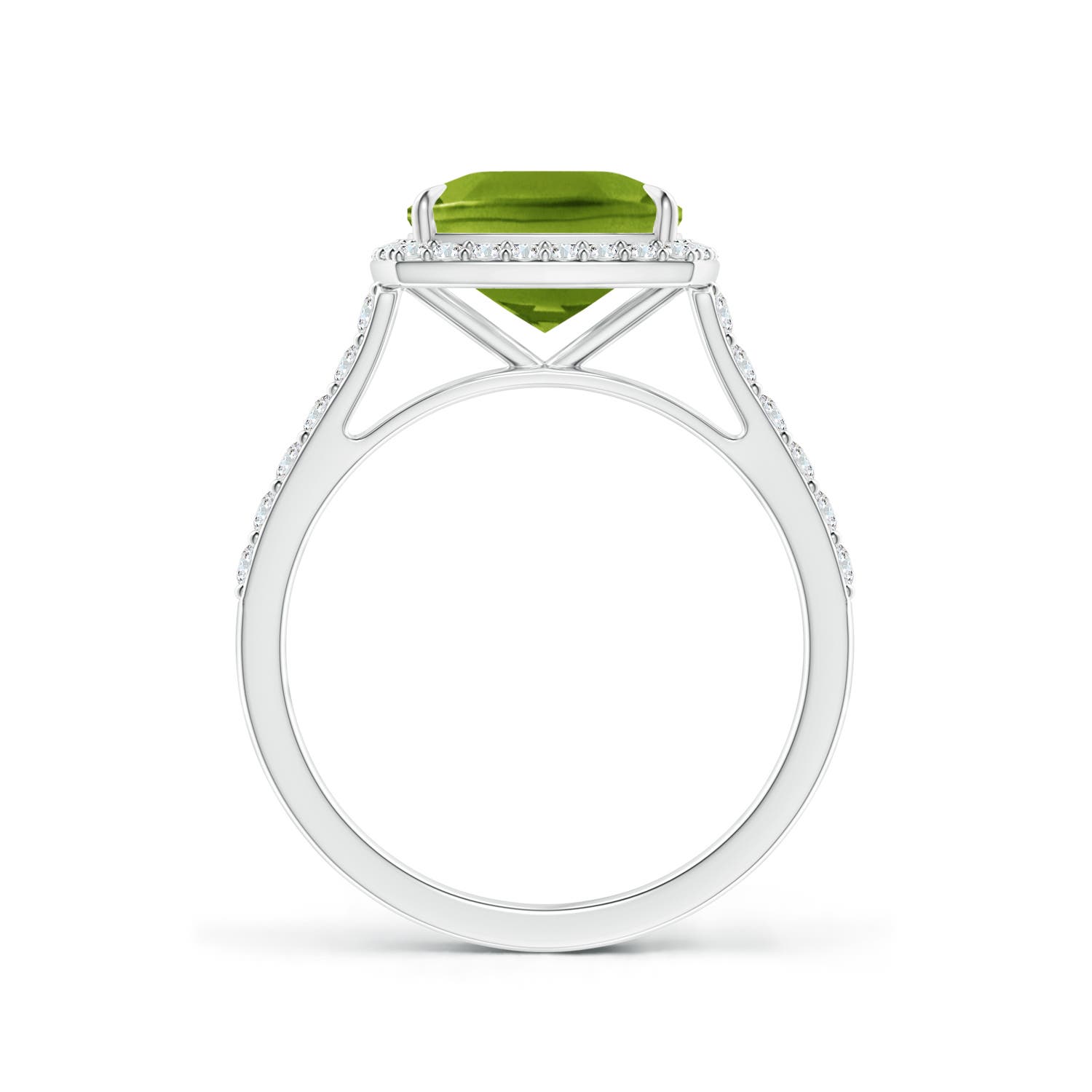 AAAA - Peridot / 2.51 CT / 14 KT White Gold