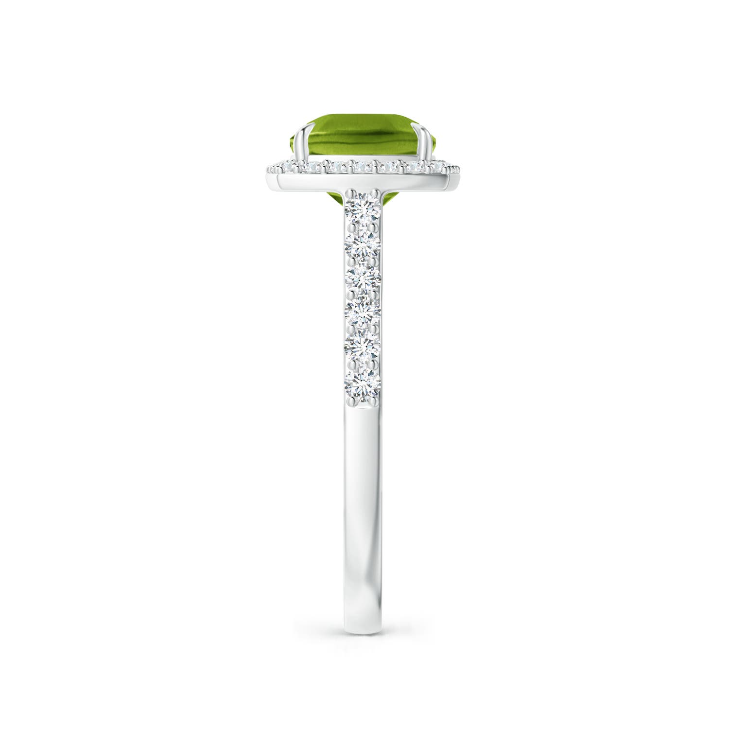 AAAA - Peridot / 2.51 CT / 14 KT White Gold