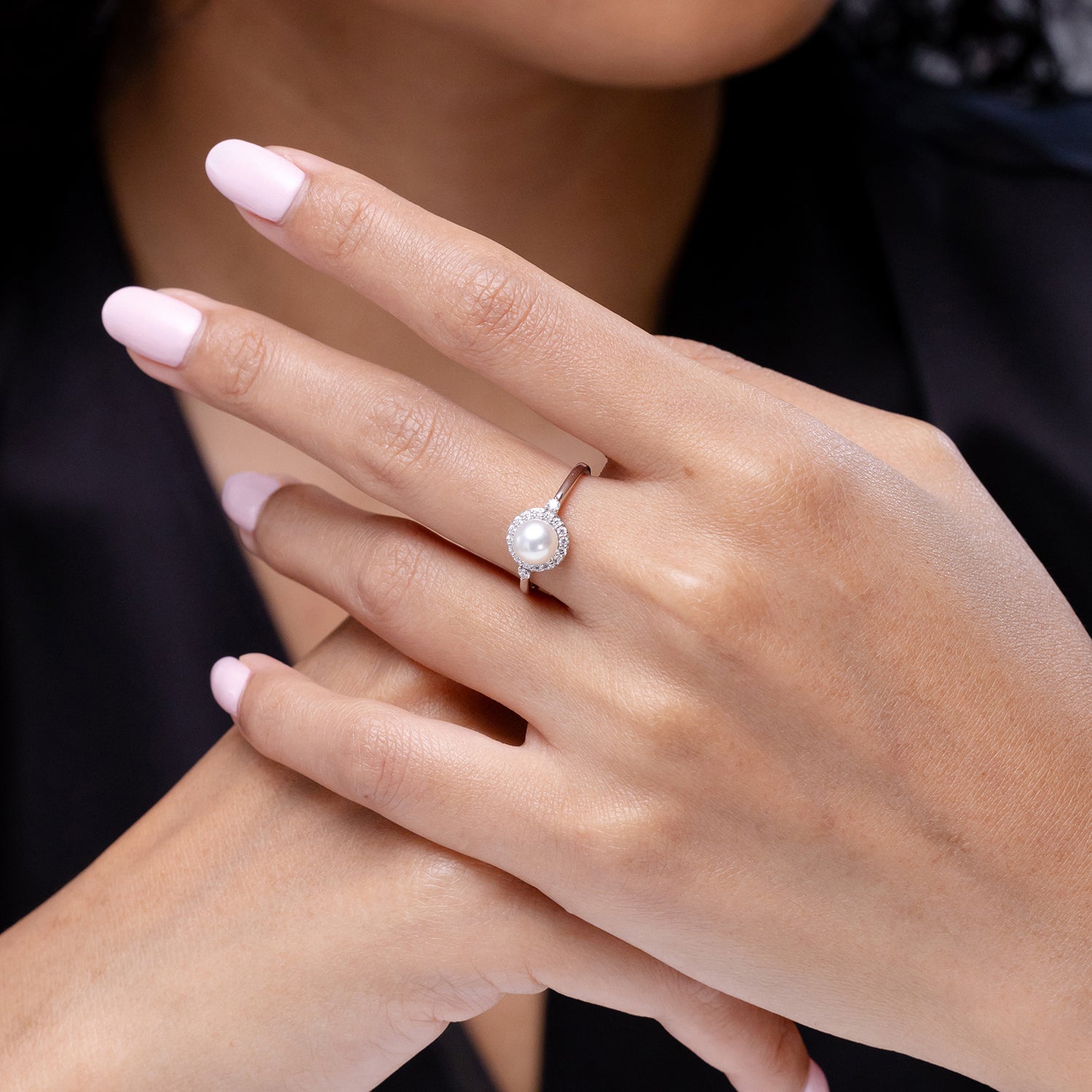 Angara How To Care For Your Engagement Ring Freshwater Pearl Halo