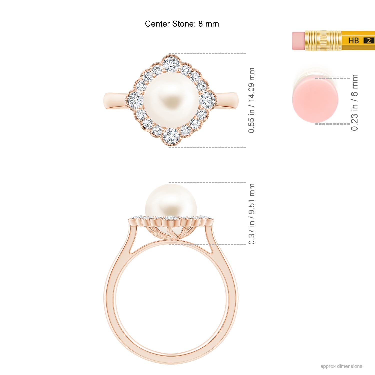 AAA / 4.15 CT / 14 KT Rose Gold