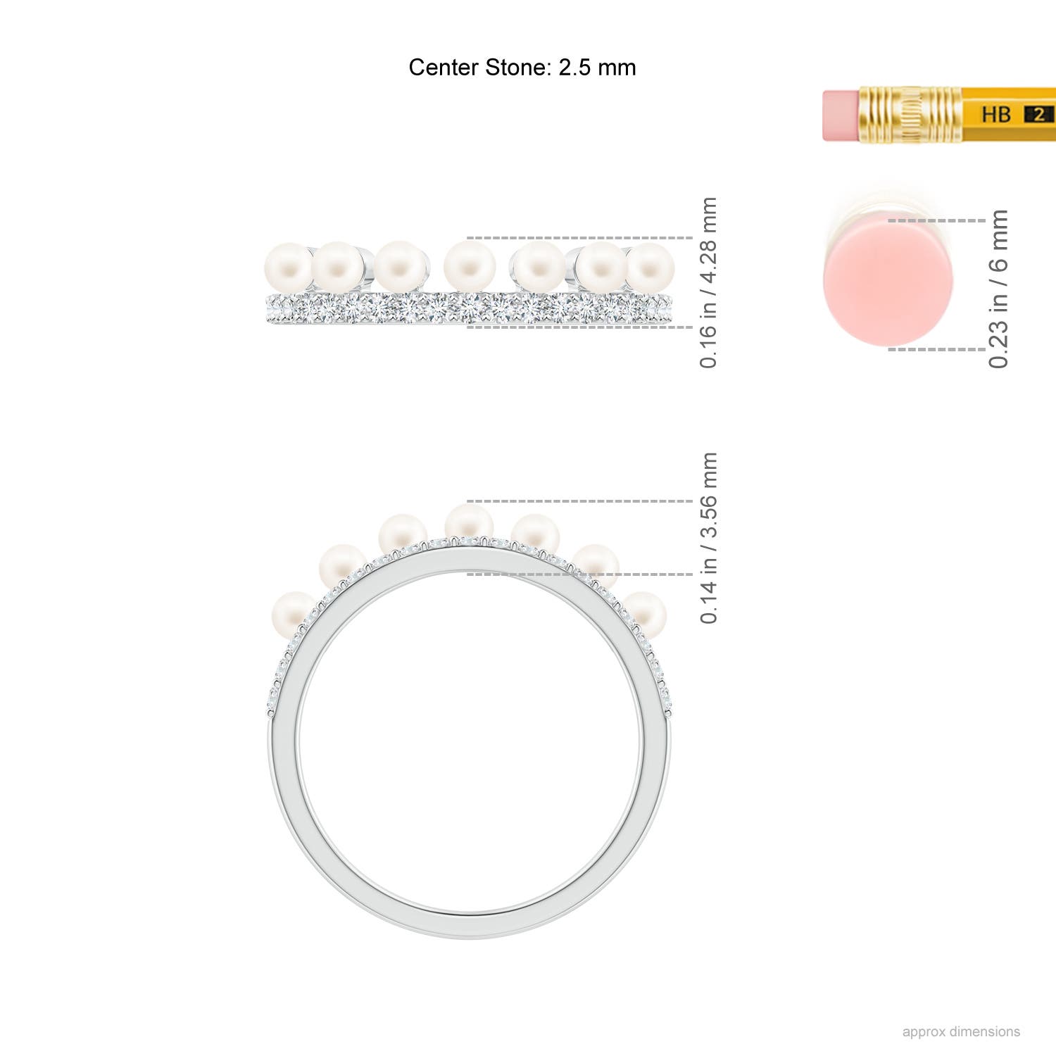 AA / 0.93 CT / 14 KT White Gold