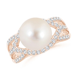 Fashion Rose Gold Freshwater Pearl Rings