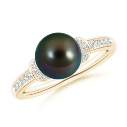 Yellow Gold Tahitian Pearl Rings