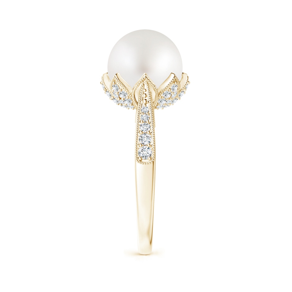 10mm AA Vintage Style South Sea Pearl Ring in Yellow Gold side 299