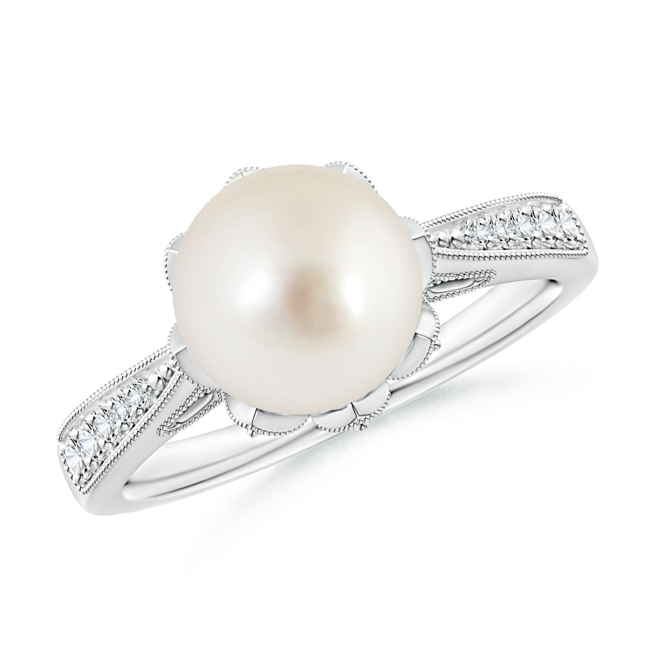8mm AAAA Vintage Style South Sea Pearl Ring in P950 Platinum 