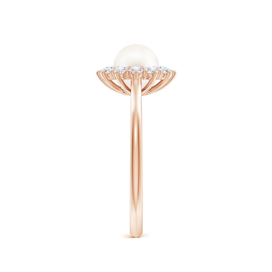 6mm AA Princess Diana Inspired Freshwater Pearl Ring in 9K Rose Gold side 299