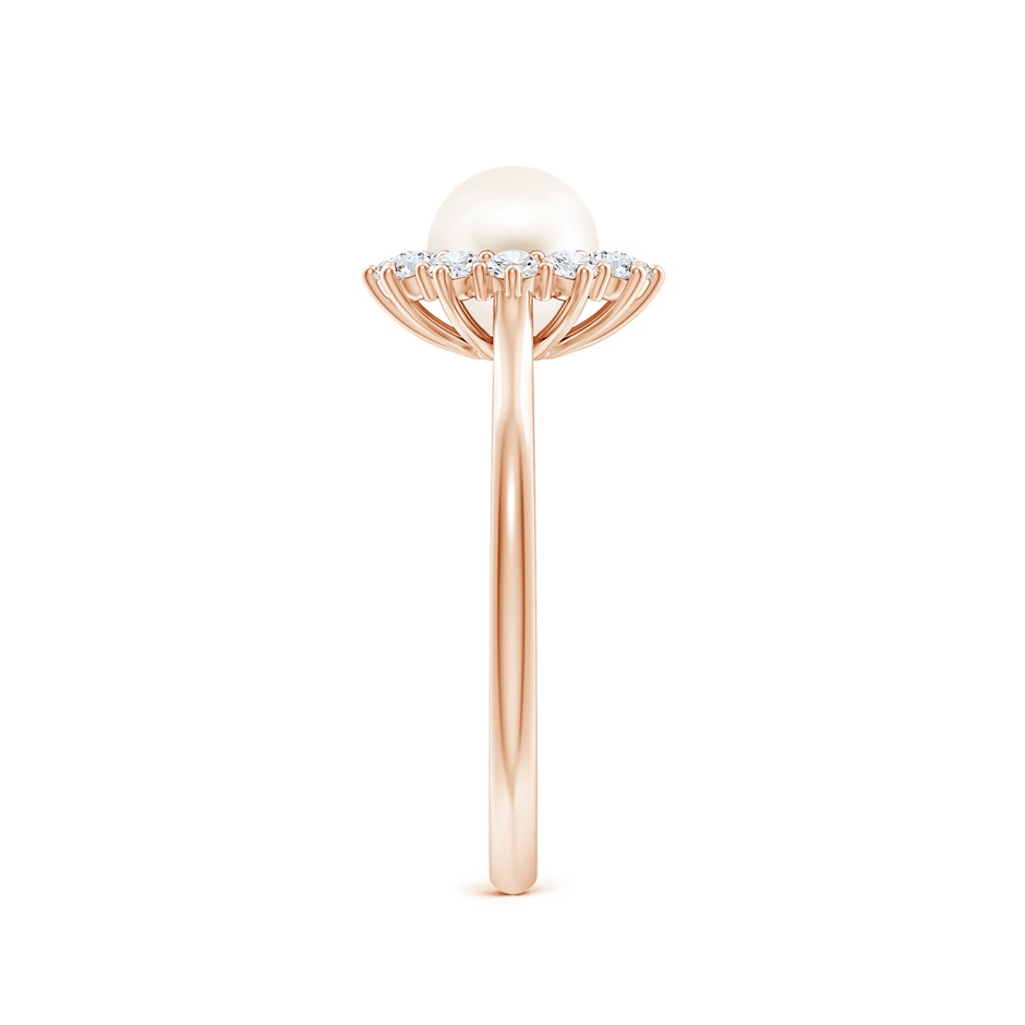 6mm AAA Princess Diana Inspired Freshwater Pearl Ring in Rose Gold side 299