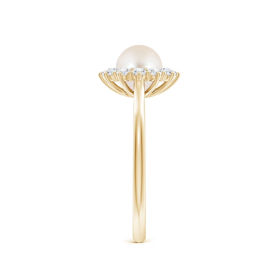 6mm AAAA Princess Diana Inspired Freshwater Pearl Ring in 9K Yellow Gold side 299