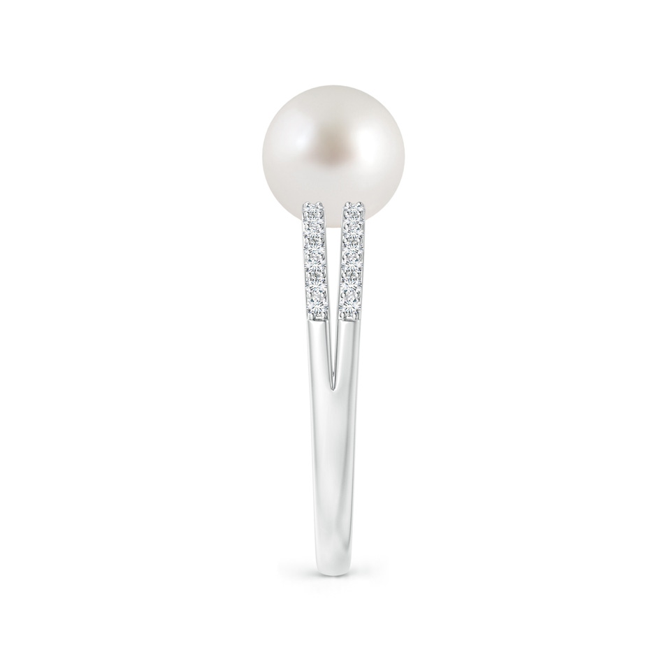 8mm AAA South Sea Pearl Double Shank Ring in White Gold side 2