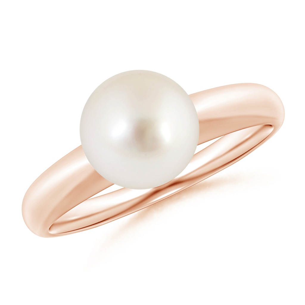 8mm AAAA Solitaire South Sea Pearl Engagement Ring in Rose Gold