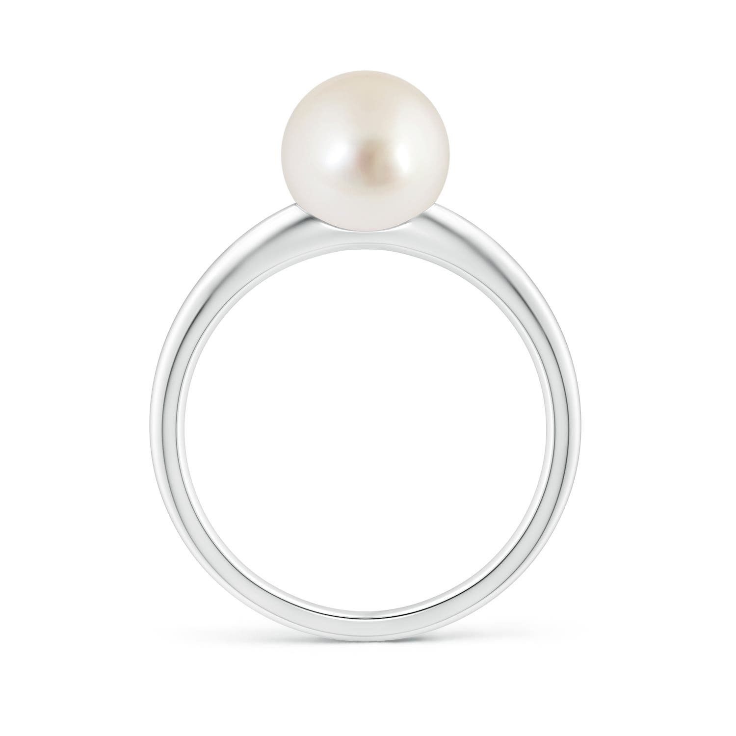 8mm AAAA Solitaire South Sea Pearl Engagement Ring in White Gold
