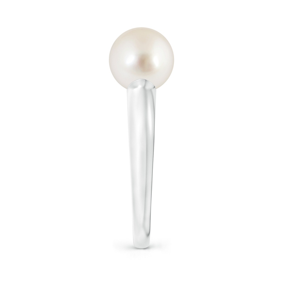 8mm AAAA Solitaire South Sea Pearl Engagement Ring in White Gold side 2