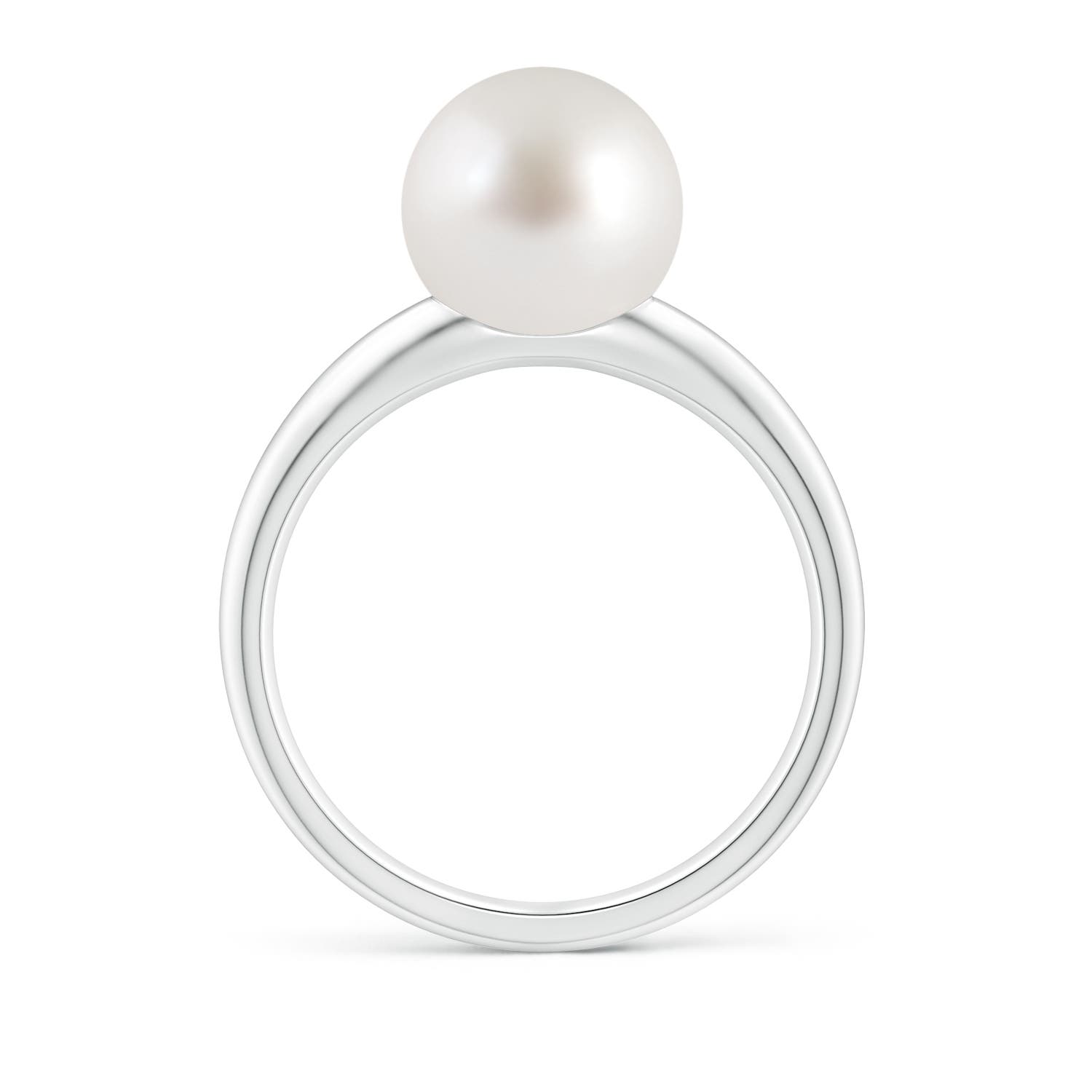9mm AAA Solitaire South Sea Pearl Engagement Ring in White Gold