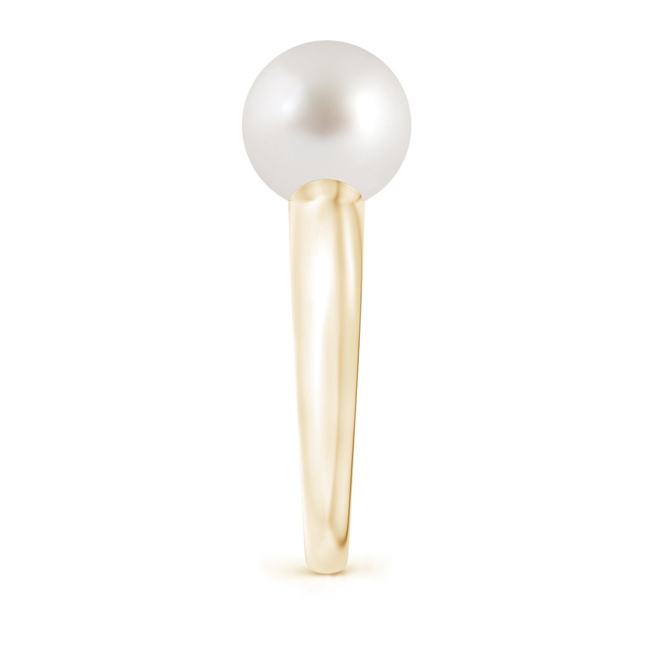 9mm AAA Solitaire South Sea Pearl Engagement Ring in Yellow Gold side 2