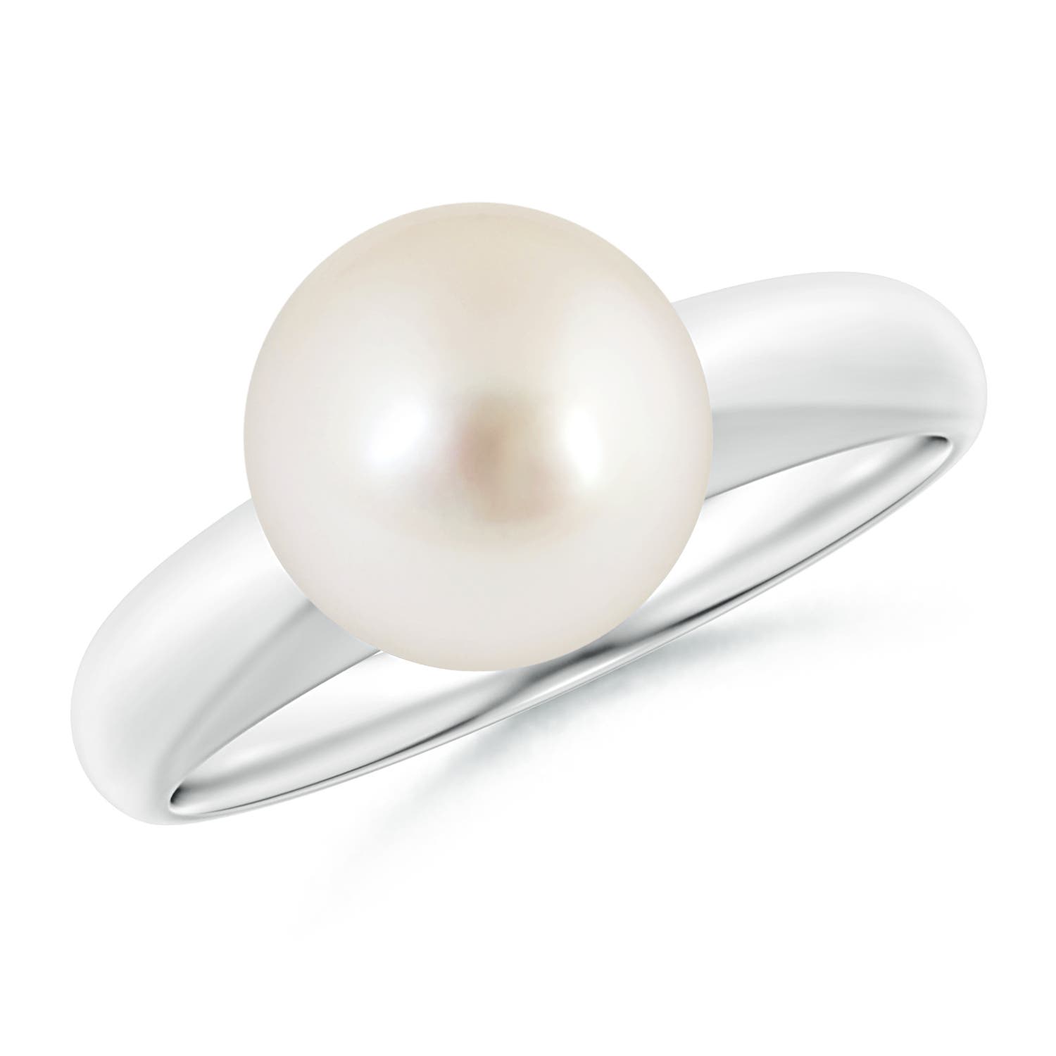 9mm AAAA Solitaire South Sea Pearl Engagement Ring in White Gold