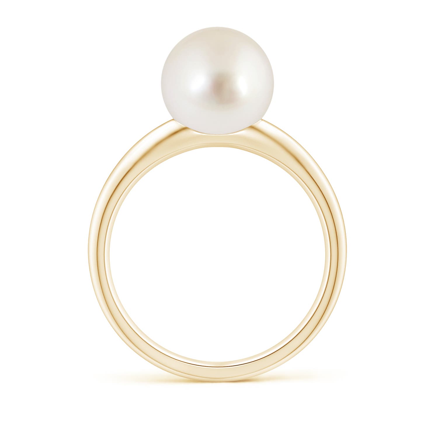9mm AAAA Solitaire South Sea Pearl Engagement Ring in Yellow Gold