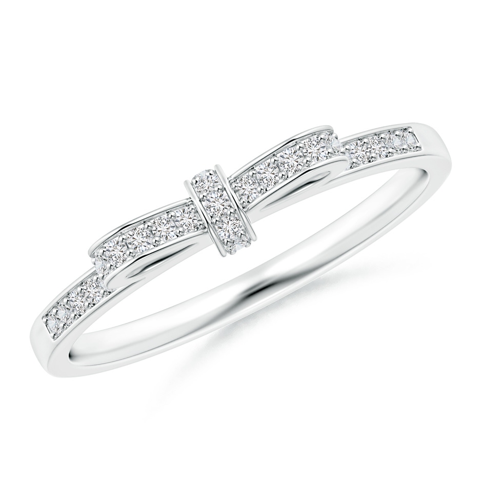 1mm HSI2 Pave-Set Diamond Bow Tie Ring in P950 Platinum 