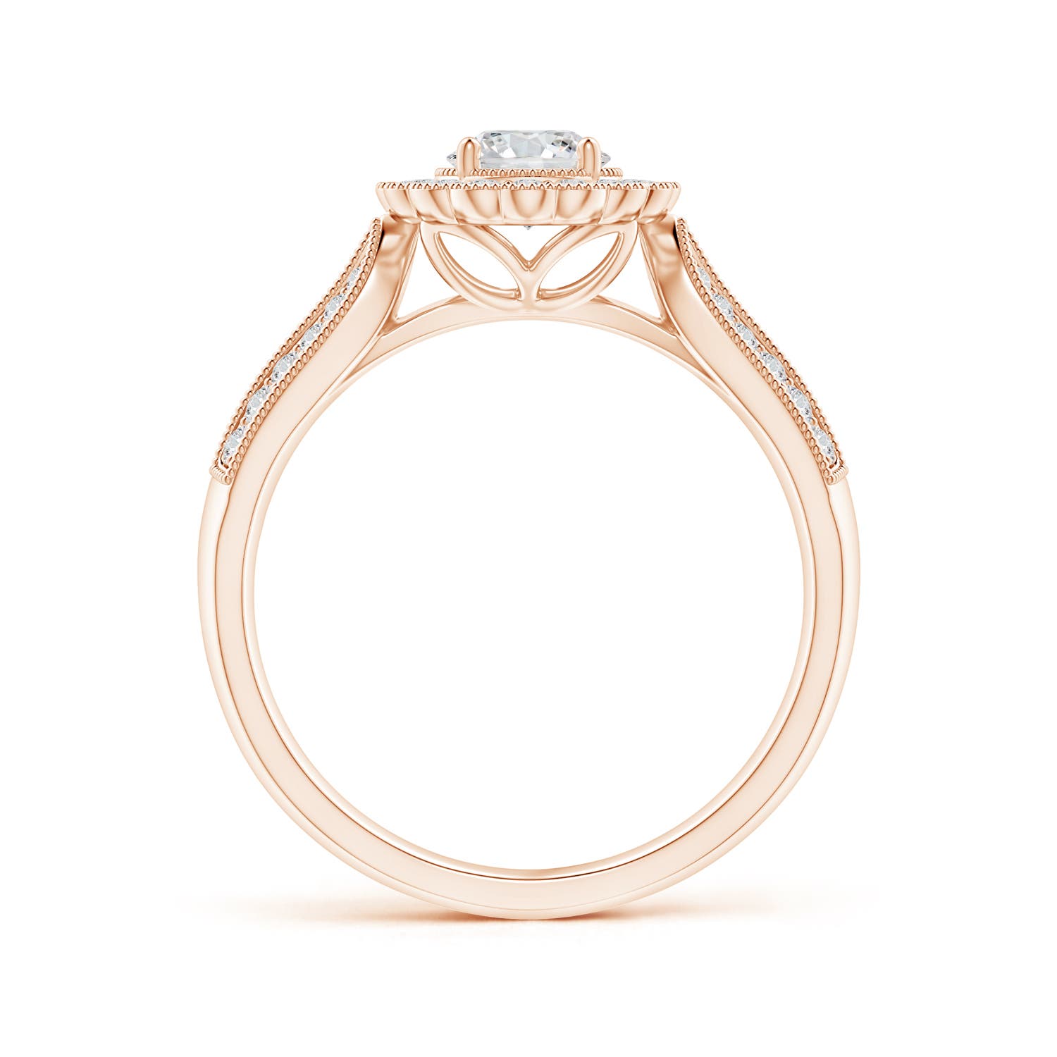 H, SI2 / 0.77 CT / 14 KT Rose Gold