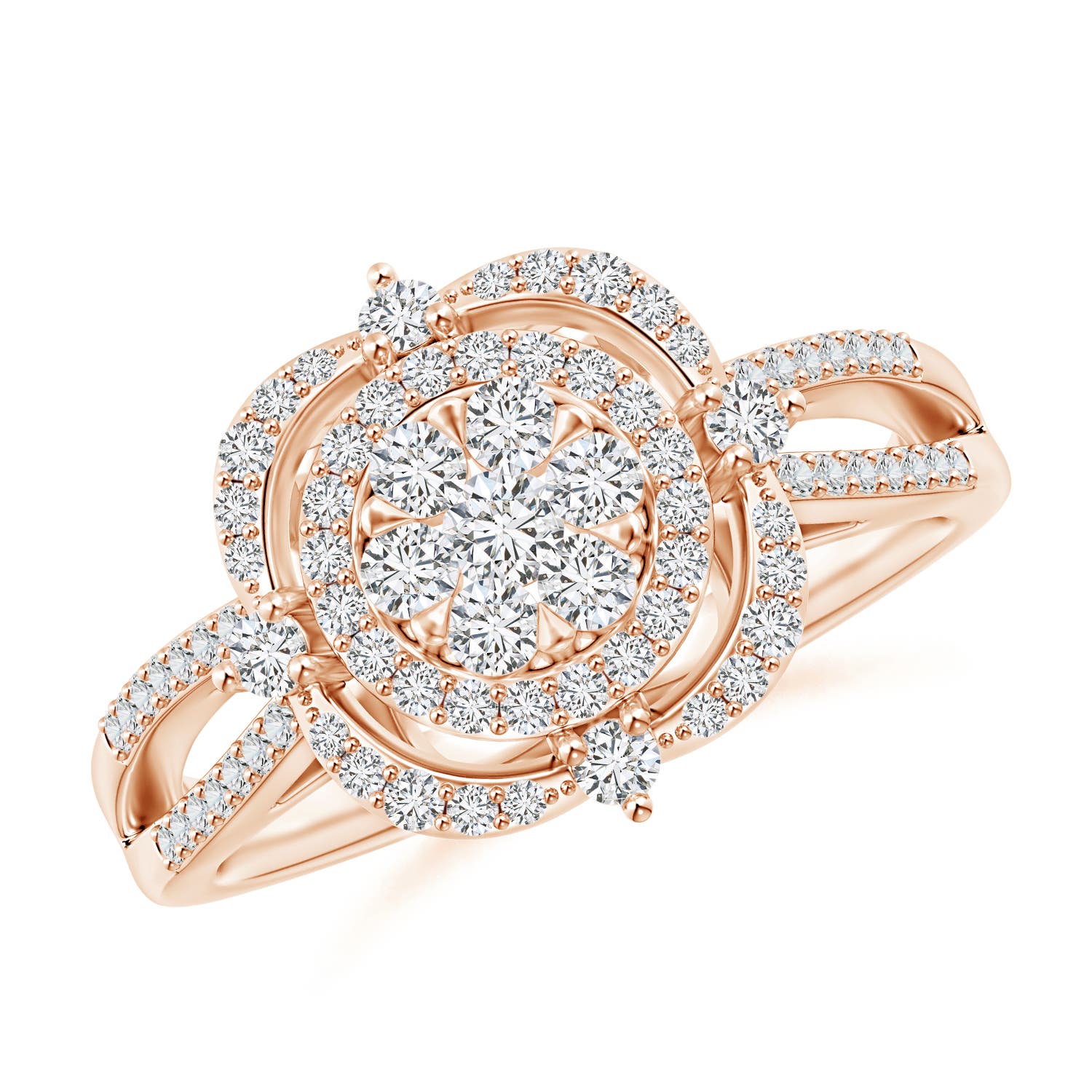 H, SI2 / 0.69 CT / 14 KT Rose Gold