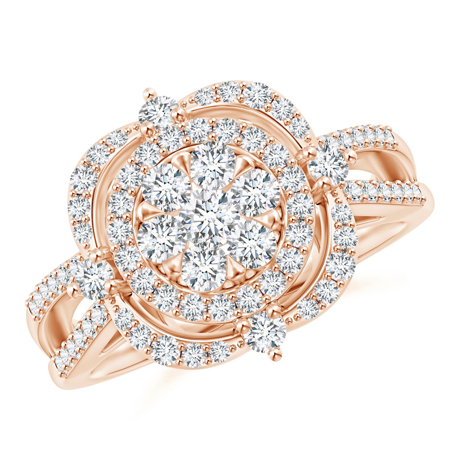 G, VS2 / 1.06 CT / 14 KT Rose Gold