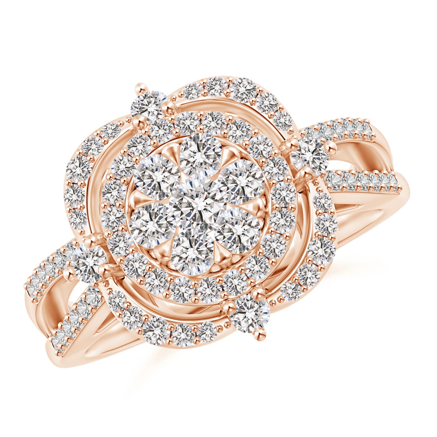 I-J, I1-I2 / 1.06 CT / 14 KT Rose Gold