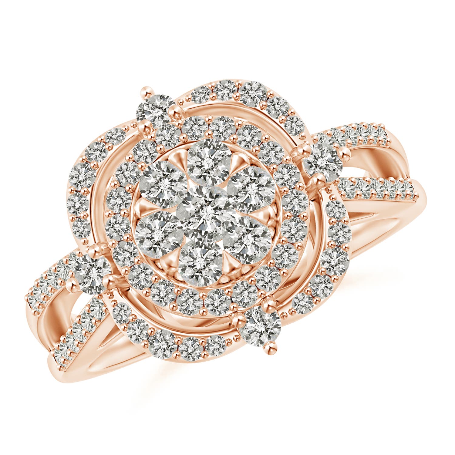 K, I3 / 1.06 CT / 14 KT Rose Gold