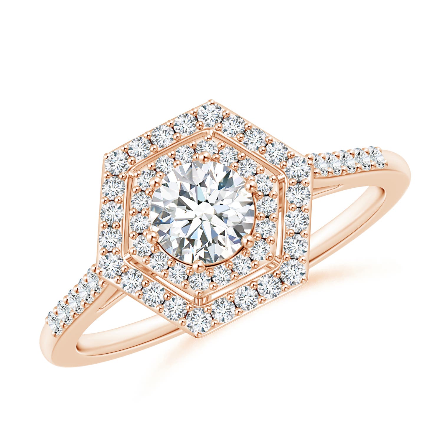 G, VS2 / 0.74 CT / 14 KT Rose Gold