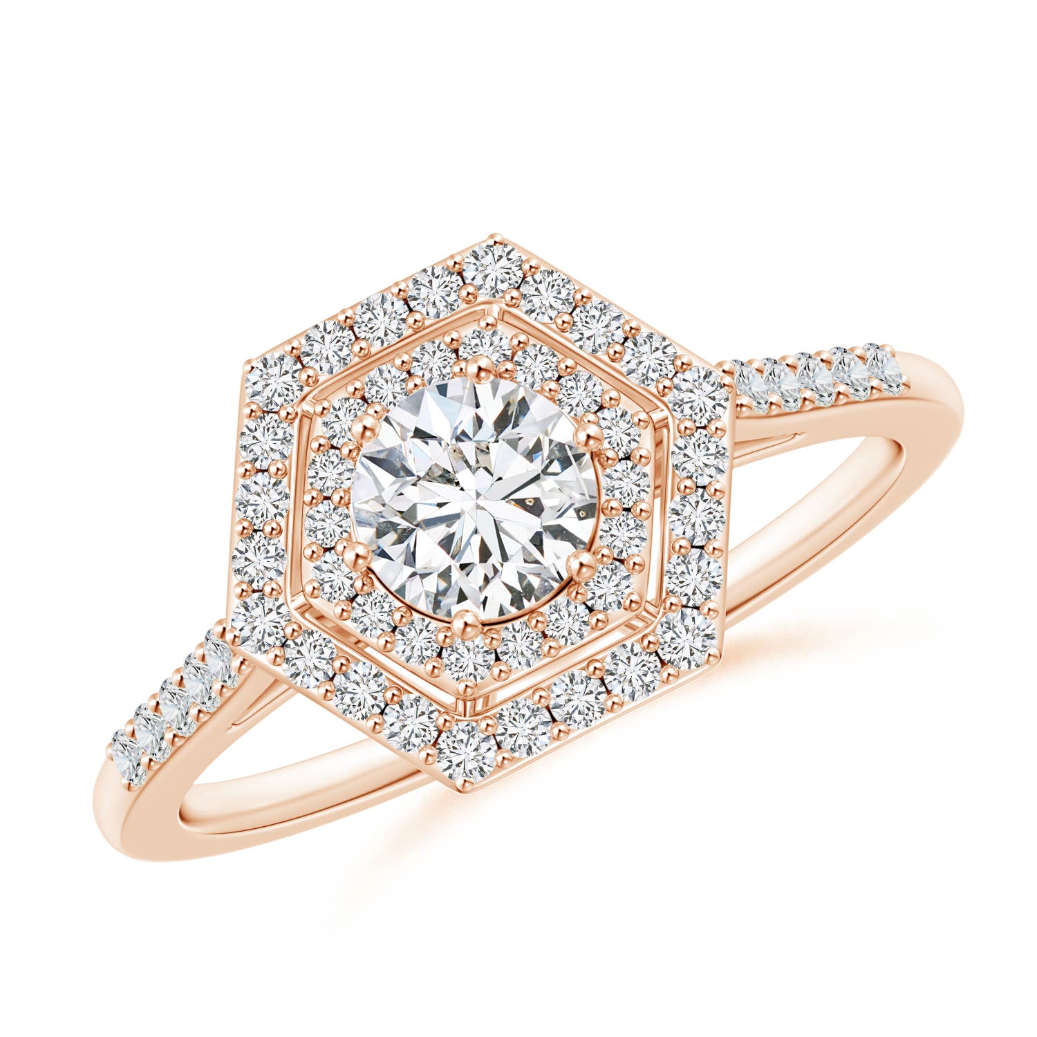 H, SI2 / 0.74 CT / 14 KT Rose Gold