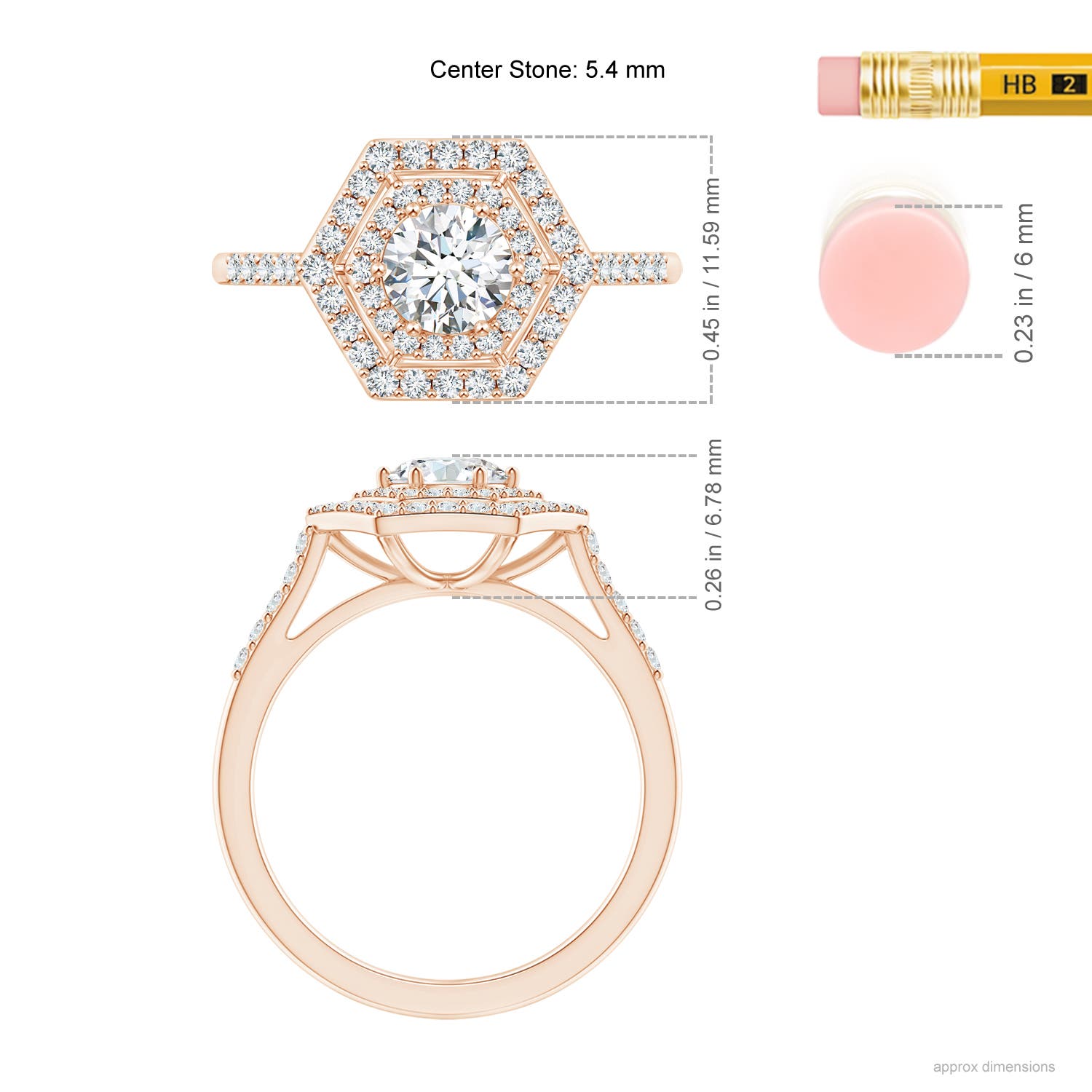 G, VS2 / 1 CT / 14 KT Rose Gold