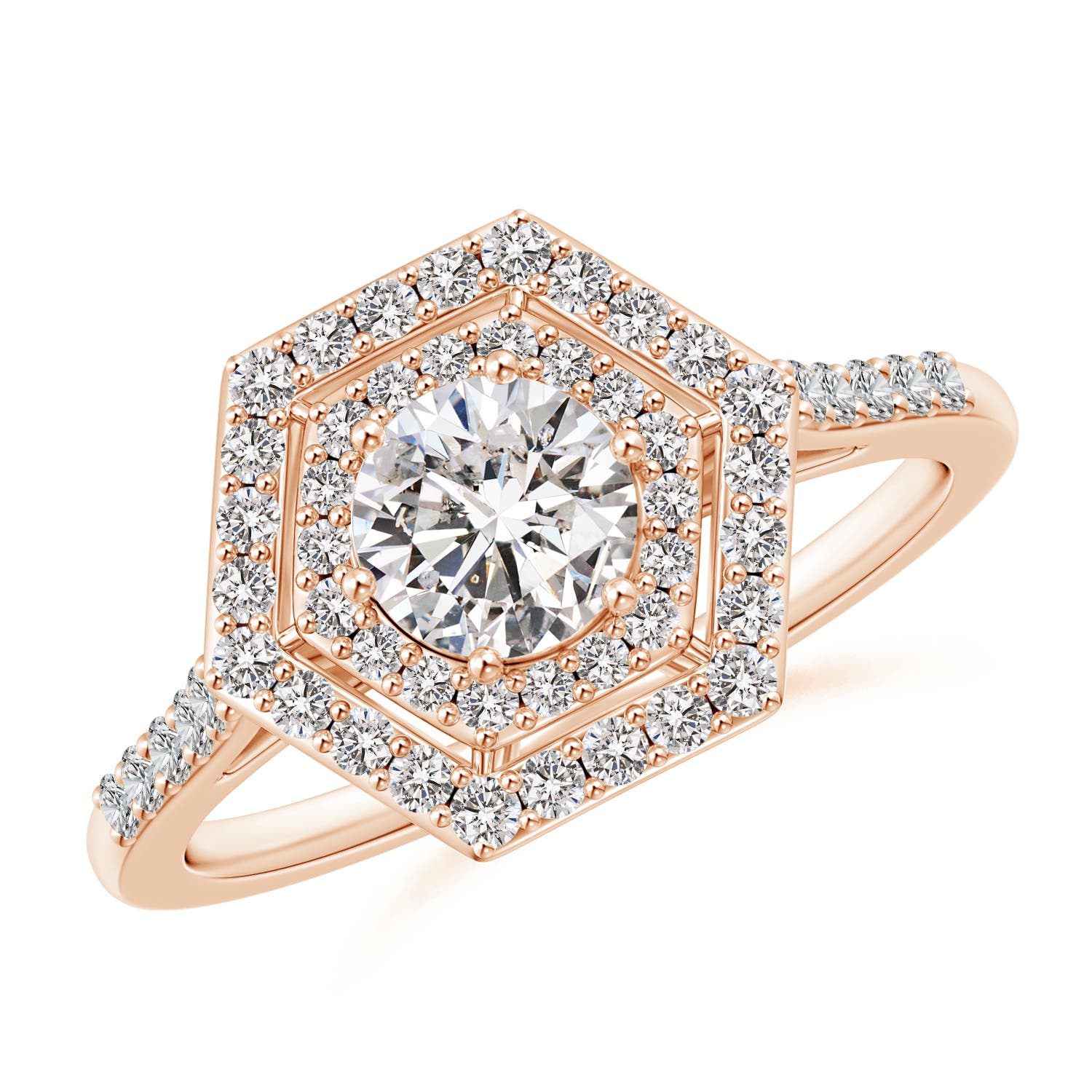 I-J, I1-I2 / 1 CT / 14 KT Rose Gold