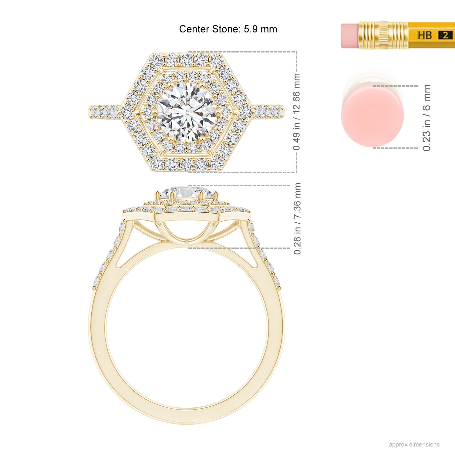 H, SI2 / 1.24 CT / 14 KT Yellow Gold